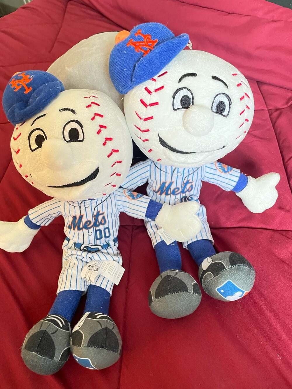 2 of FOCO 20” Mr.Met New York Mets Baseball Mascot Plush Genuine